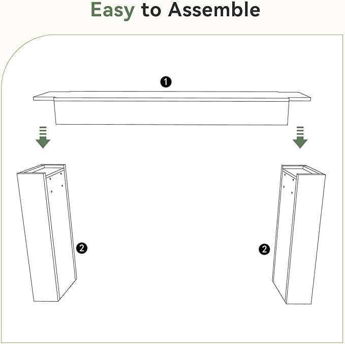 Solid Wood Console Table, 63-Inch Farmhouse Sofa Table Behind Couch - Image 7