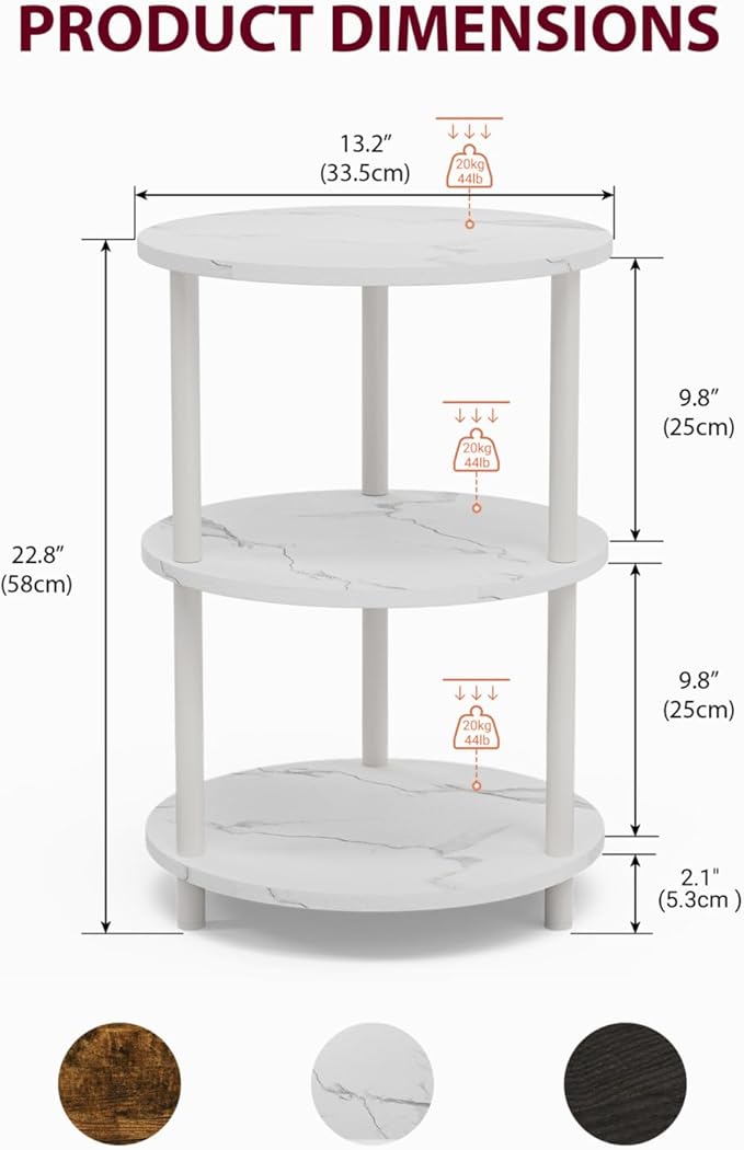 XBurmo Small Round End Table - Image 3