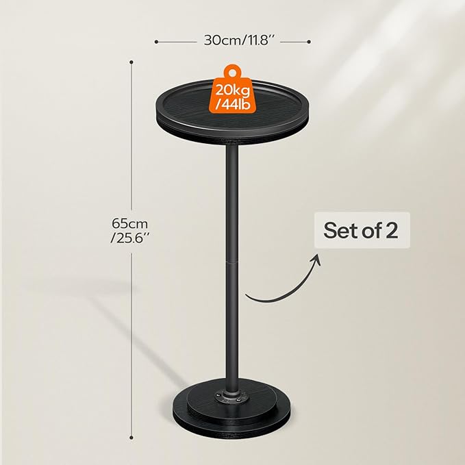HOOBRO Small Round Side Tables, Drink Tables, Coffee Martini Tables - Image 3