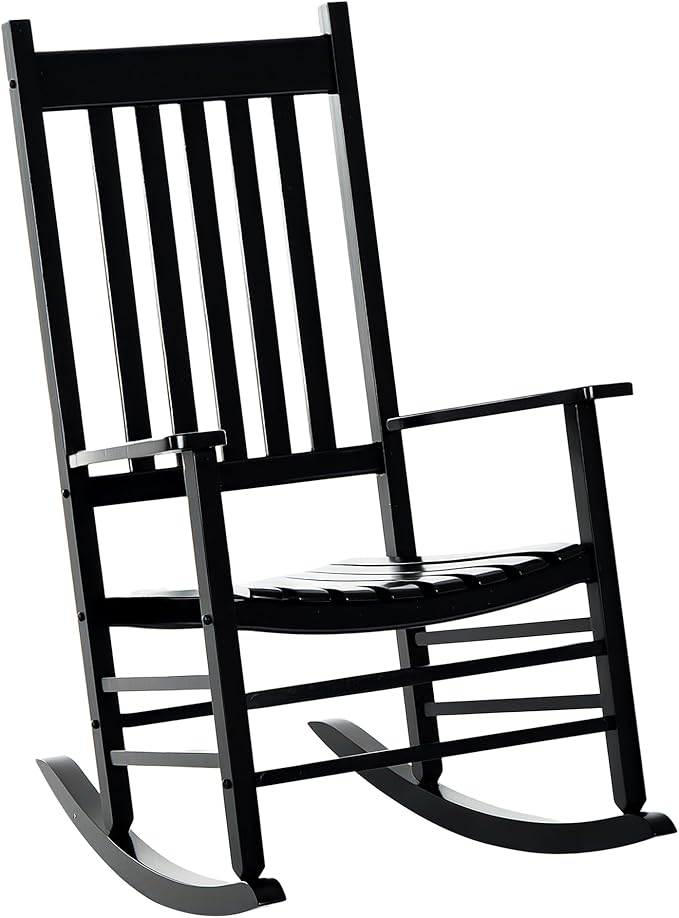 Outsunny Outdoor Rocking Chair, Patio Wooden Rocking Chair by Outsunny