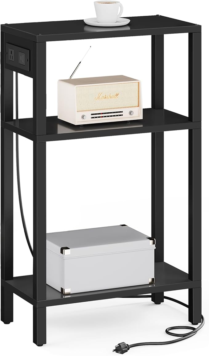 TUTOTAK Narrow Side Table with Charging Station, Small End Table with USB Ports by ChoosetutotakFurnitureBuildYourCozyHome