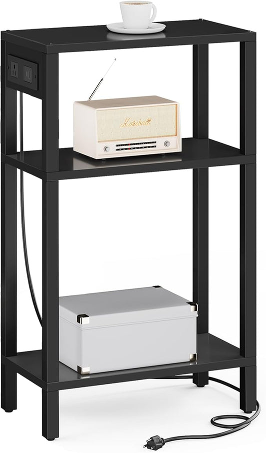 TUTOTAK Narrow Side Table with Charging Station, Small End Table with USB Ports by ChoosetutotakFurnitureBuildYourCozyHome