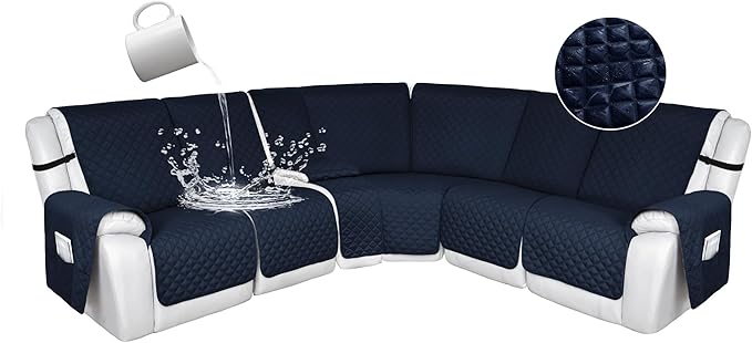 HDCAXKJ 100% Waterproof Reclining Sectional Couch Covers L Shape Recliner Sofa by HDCAXKJ