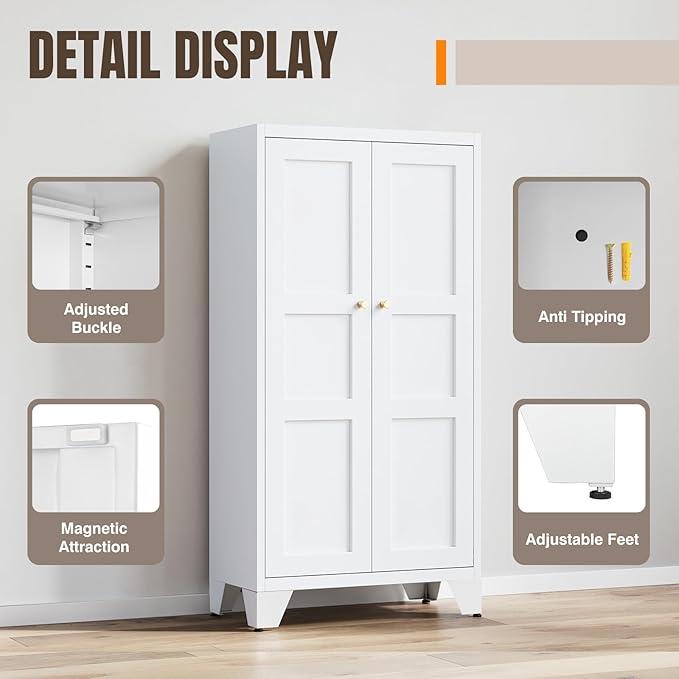 Yizosh Metal Storage Cabinet - Image 4