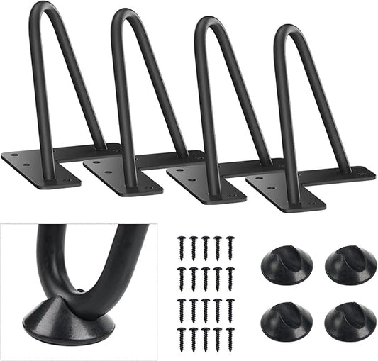 SMARTSTANDARD 5 Inch Heavy Duty Hairpin Furniture Legs, Metal Home DIY Projects by SMARTSTANDARD