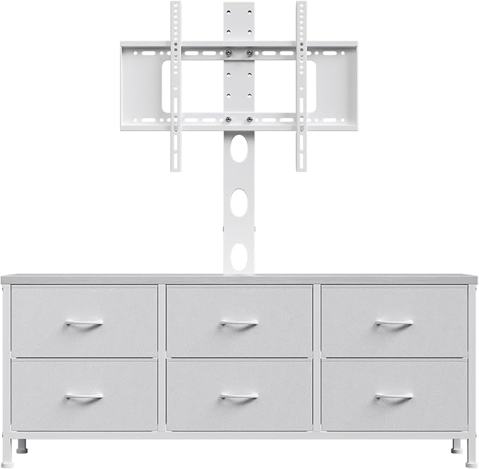 TV Stand with Mount, Fabric Dresser with 6 Drawers - Image 8