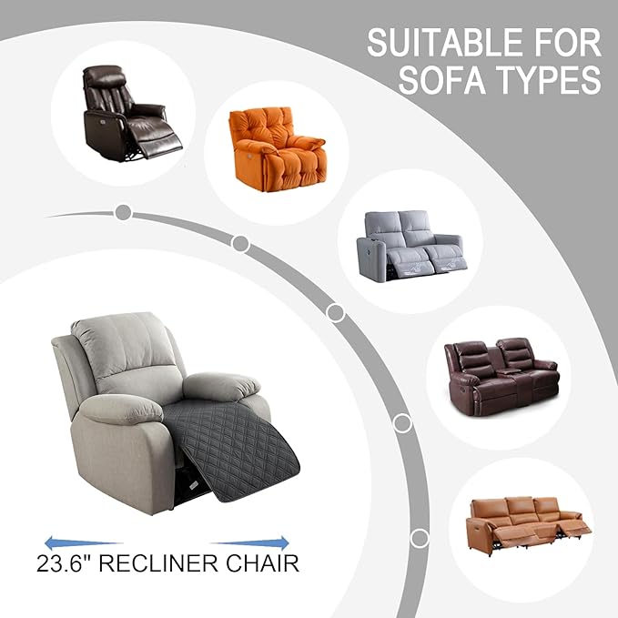 Genina Waterproof Recliner Chair Covers, Recliner Cover - Image 4