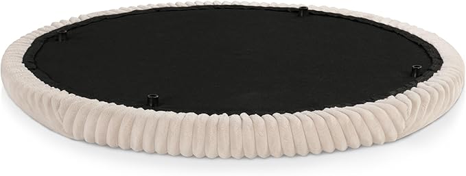 Furniture of America Lennox Modern Chenille 29-inch Round Storage Ottoman - Image 9