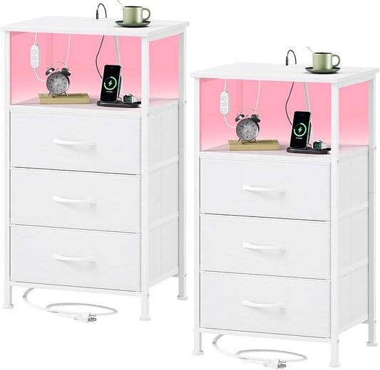 Somdot Nightstands Set of 2, Bedside Tables by Somdot