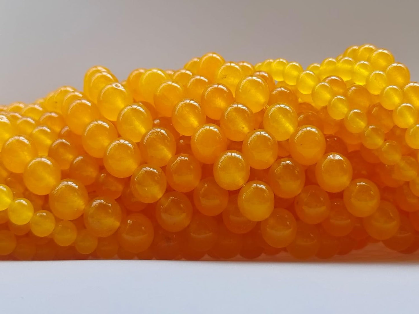 Stone Beads 10mm 60pcs Yellow Chalcedony Beads Round Loose Gemstones Beads for Bracelet Necklace Jewelry Making (10mm, 61032 Yellow Chalcedony)