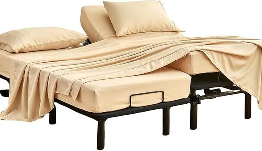 Kingnex Split California King Sheets Set by Kingnex