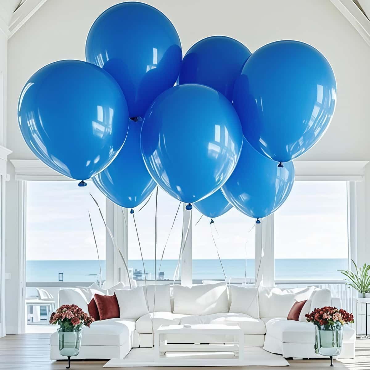 30 Pack Blue Balloons 36 Inch Blue Latex Large Balloons for Party Decorations and Events