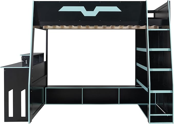 Full Size Wood Esports Loft Bed - Image 4