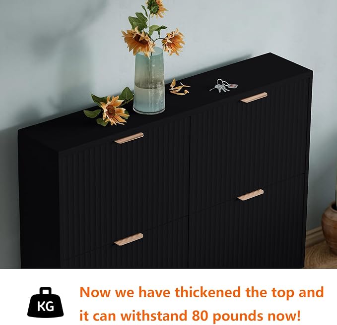 Shoe Cabinet Storage, Modern Freestanding Organizer - Image 4