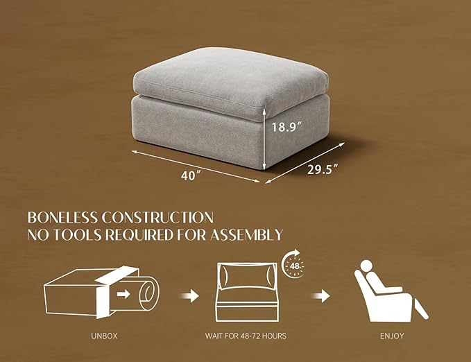 ohllob Ottoman for Cloud Sectional Couches Living Room - Image 2