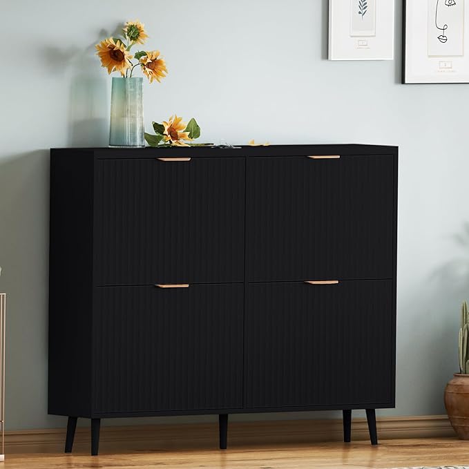 Shoe Cabinet Storage, Modern Freestanding Organizer - Image 7