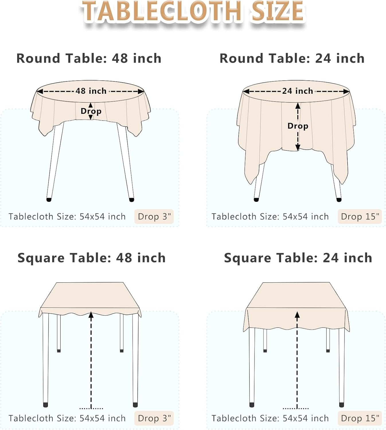 ShinyBeauty Sequin Tablecloth Table Linen Table Cover Table Overlays for Wedding Party Decor Backdrops ~1122S (54x54-Inch, Gold)