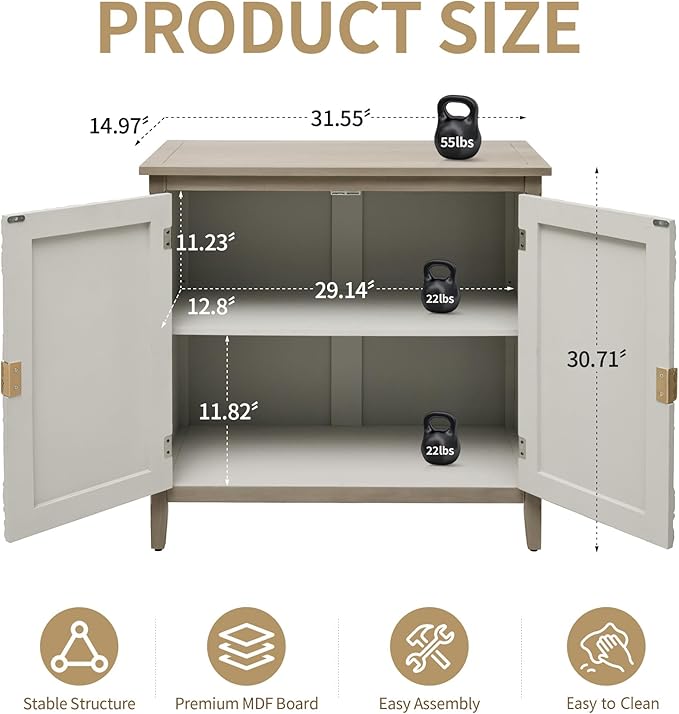 Sideboard Buffet Cabinet Set of 2 - Image 2