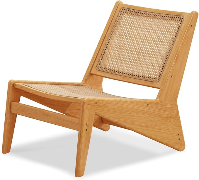 Furlide Rattan Accent Chair for Living Room, Mid Century Side Chair, Comfy by Furlide