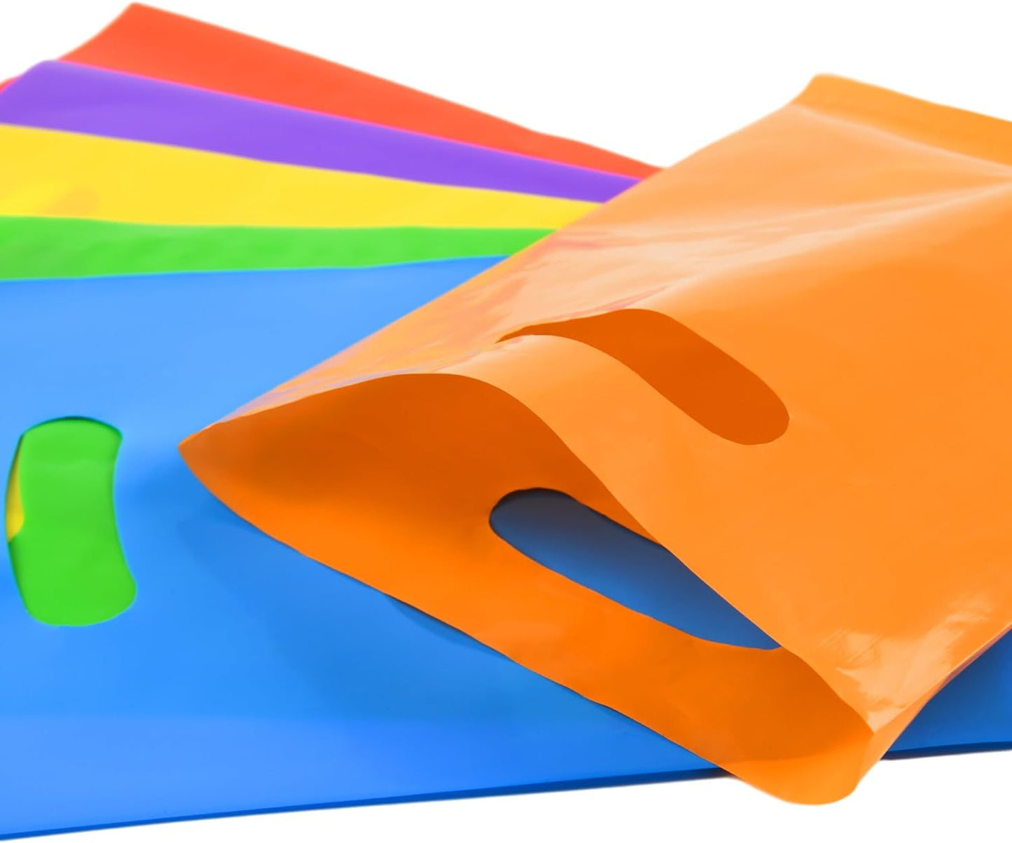 36 PCS Plastic Party Favor Small Gift Bags, 6"x8" Goodie Bags for Kids, Candy Treat Pouches Bulk with Handle for Kids' Birthday Party, Thanksgiving, Christmas, Halloween, 6 Colors