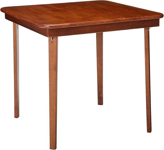 MECO Stakmore Classic Straight Edge Solid Wood Folding Card Table, Cherry Frame - Image 7