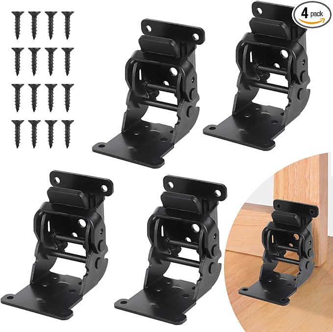 Self Locking Hinges Furniture Table Legs Locking Brackets, 90 Degree Folding by Unknown
