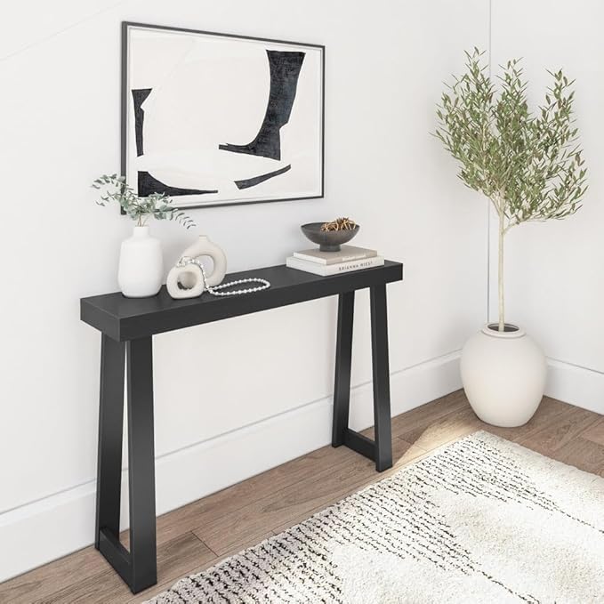 Plank+Beam Solid Wood Console Table, 46 Inch, Sofa Table, Narrow Entryway Table - Image 3