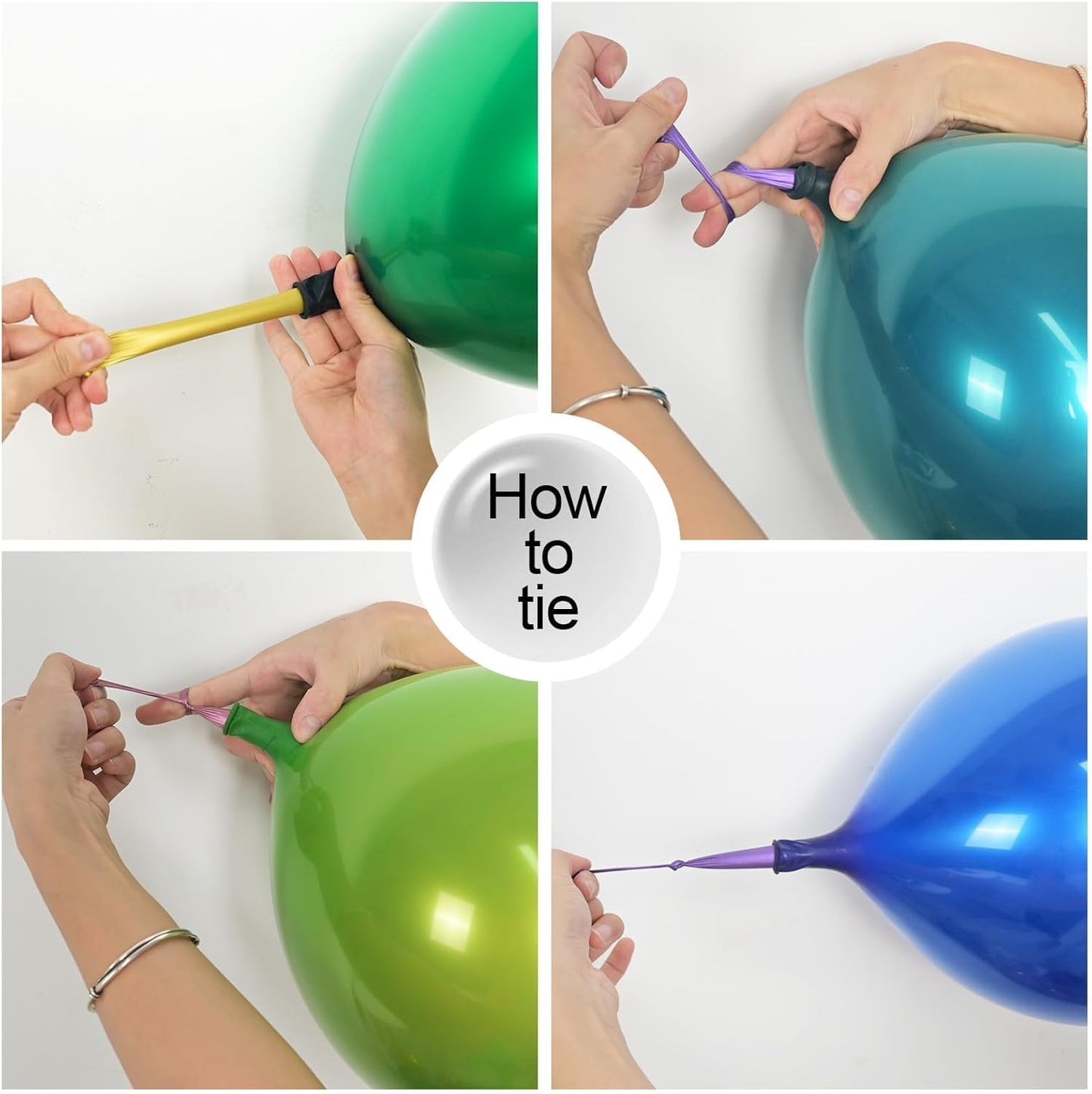 Double-stuffed Metallic Colorful Balloons, 30 Pcs 12 Inch Multicolor Balloons with Double Layer Design for Birthday Party, Wedding, Anniversary, and Celebration Decorations, Includes 10m White Ribbon