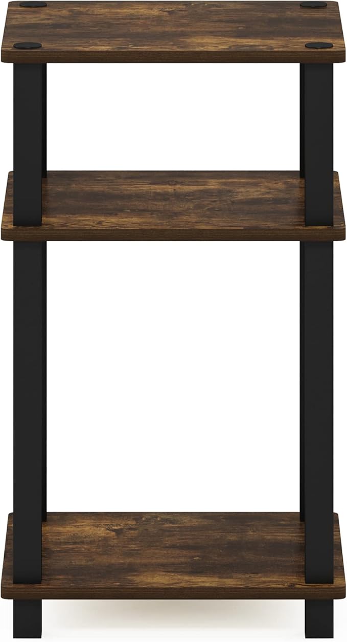 Furinno JUST Side Table, 3-Tier Open Shelf End Table, Toolless Assembly Night - Image 6