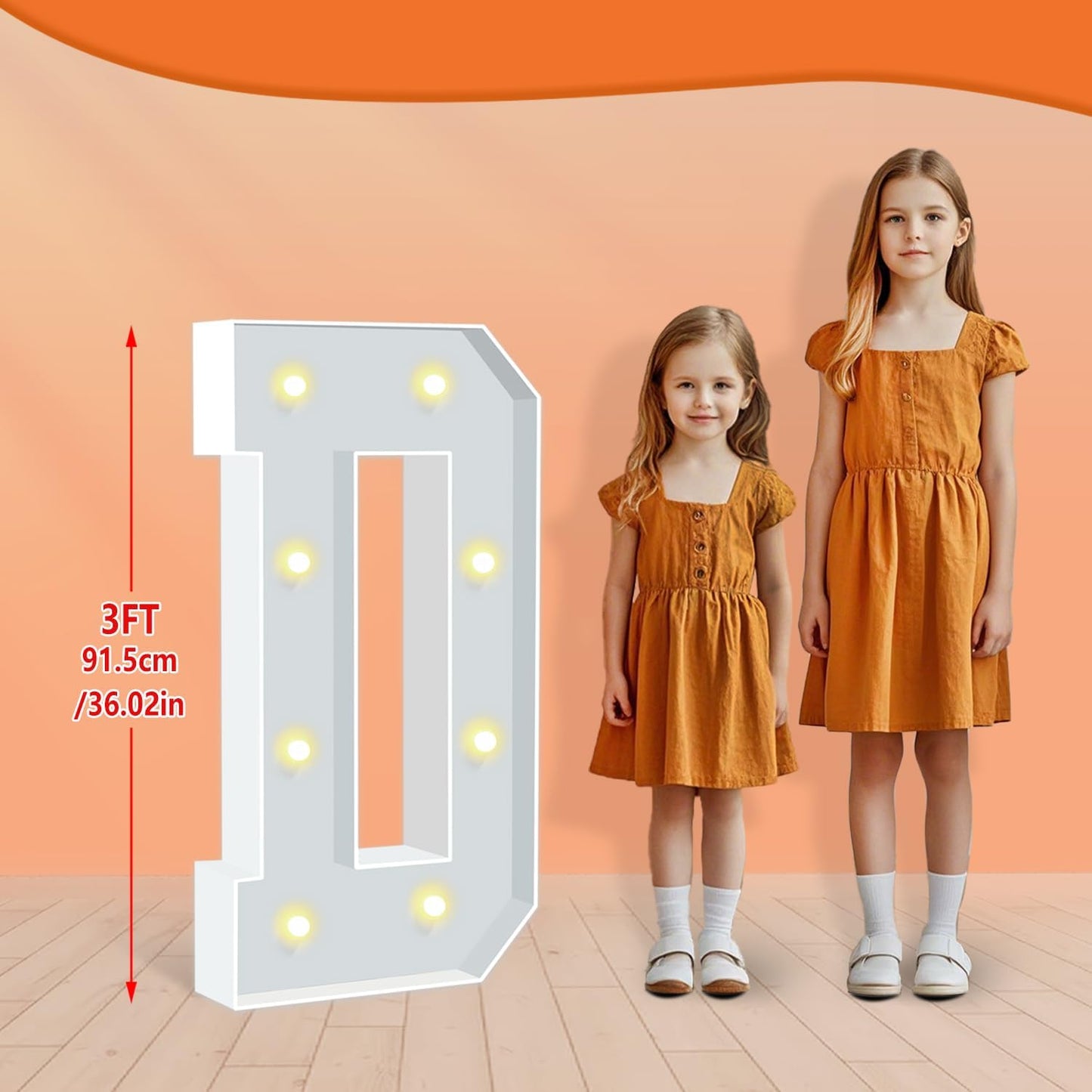 Marquee Letters, 3 Feet Tall Light Up Letters D, Large Marquee Light Up Letter for Birthday Party Decor, LED Letter Light for Wedding Anniversary Event Graduation DIY Decorations