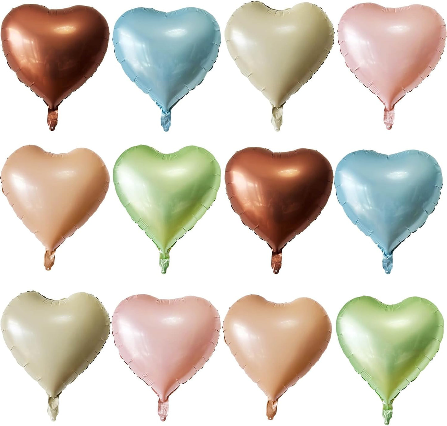 Retro Love Heart Shaped balloons Pack of 12,18 Inch Love Valentine Balloons Heart Romantic Balloons For Valentines Day Propose Marriage Wedding Bridal Shower Engagement Party Decorations