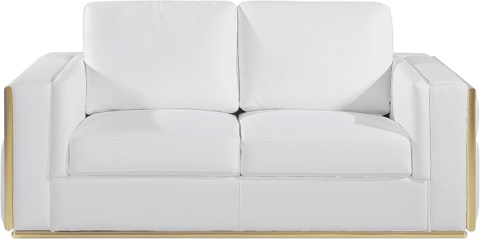 Blackjack Furniture Catania Modern Top Grain Italian Leather Sofa Set by BlackjackFurniture