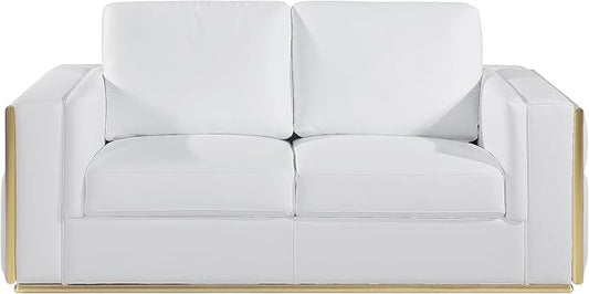 Blackjack Furniture Catania Modern Top Grain Italian Leather Sofa Set by BlackjackFurniture