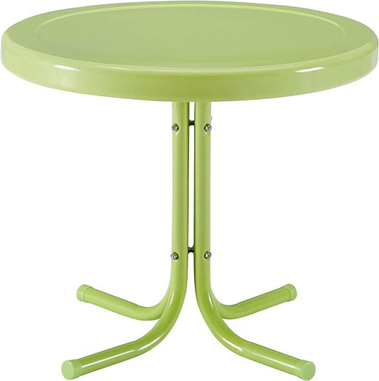 Crosley Furniture Griffith Weather Resistant Retro Metal Outdoor Side Table by CrosleyFurniture