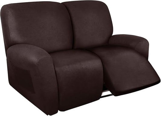 ANARACHON Loveseat Recliner Cover Leather Look Recliner Loveseat Covers by ANARACHON