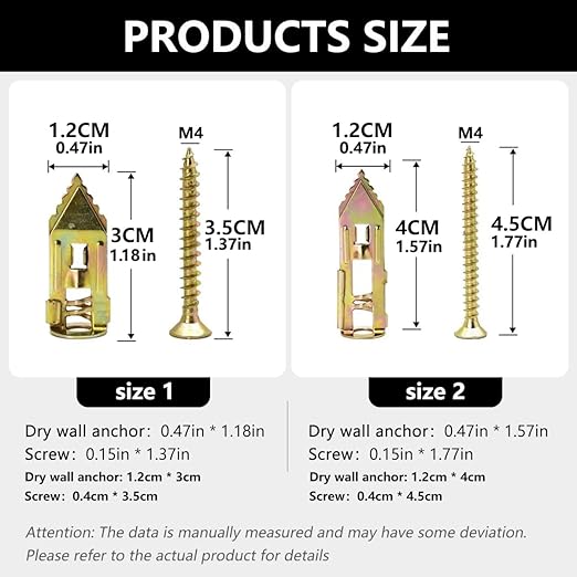 Self Drilling Anchors Screws, Self Drilling Drywall Anchors and Screws kit - Image 2
