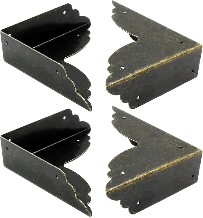 Bivethoi 12 Packs Bronze Box Corner Protectors, Edge Cover Safety Guard - Image 3