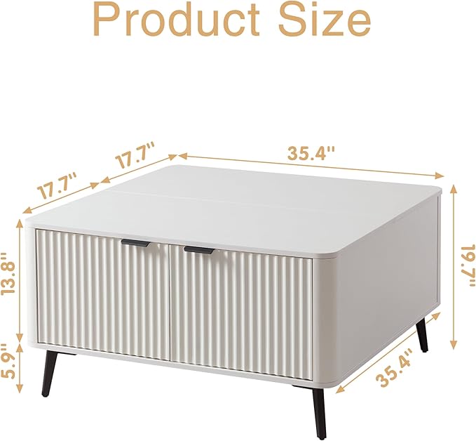 Fatmok Large Lift Top Coffee Table - Image 2