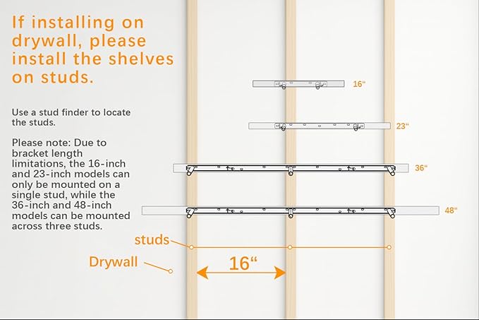BAYKA White Floating Shelves for Wall, 36 Inches Long Wall Mounted Rustic Wood - Image 7