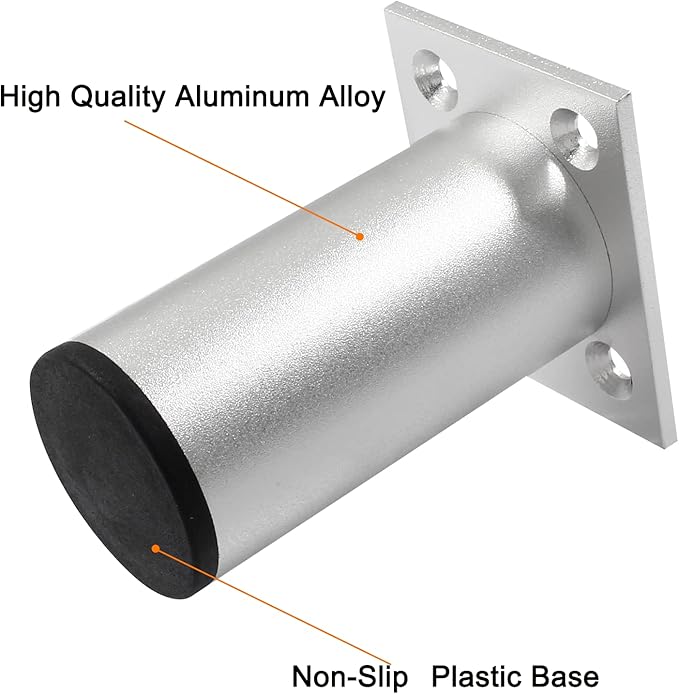 Set of 4 Aluminum Alloy Furniture Legs 3 Inch Height, 1.5 Inch Diameter - Image 3