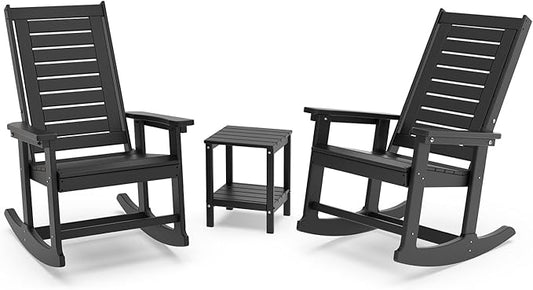 GREENVINES Outdoor Rocking Chair Set | 3-Piece | 2 Rocking Chairs by GreenVines