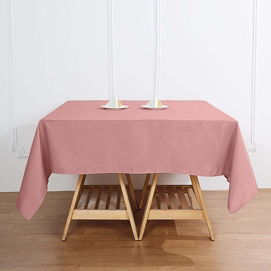 Efavormart 70" Square Linens Dusty Rose Wholesale Linens Polyester Square Linen Tablecloth for Wedding Banquet Restaurant