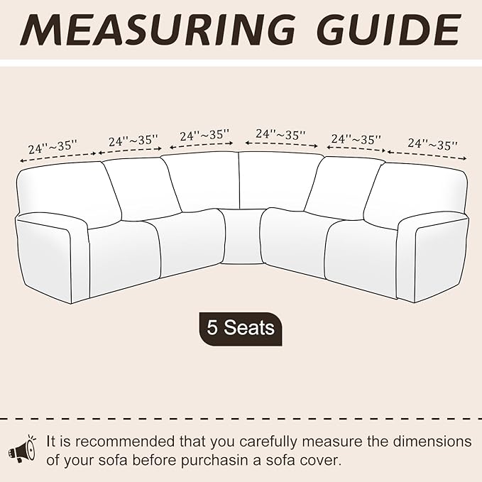 Arfntevss Sectional Recliner Couch Covers Velvet Corner Sectional Sofa Cover - Image 2