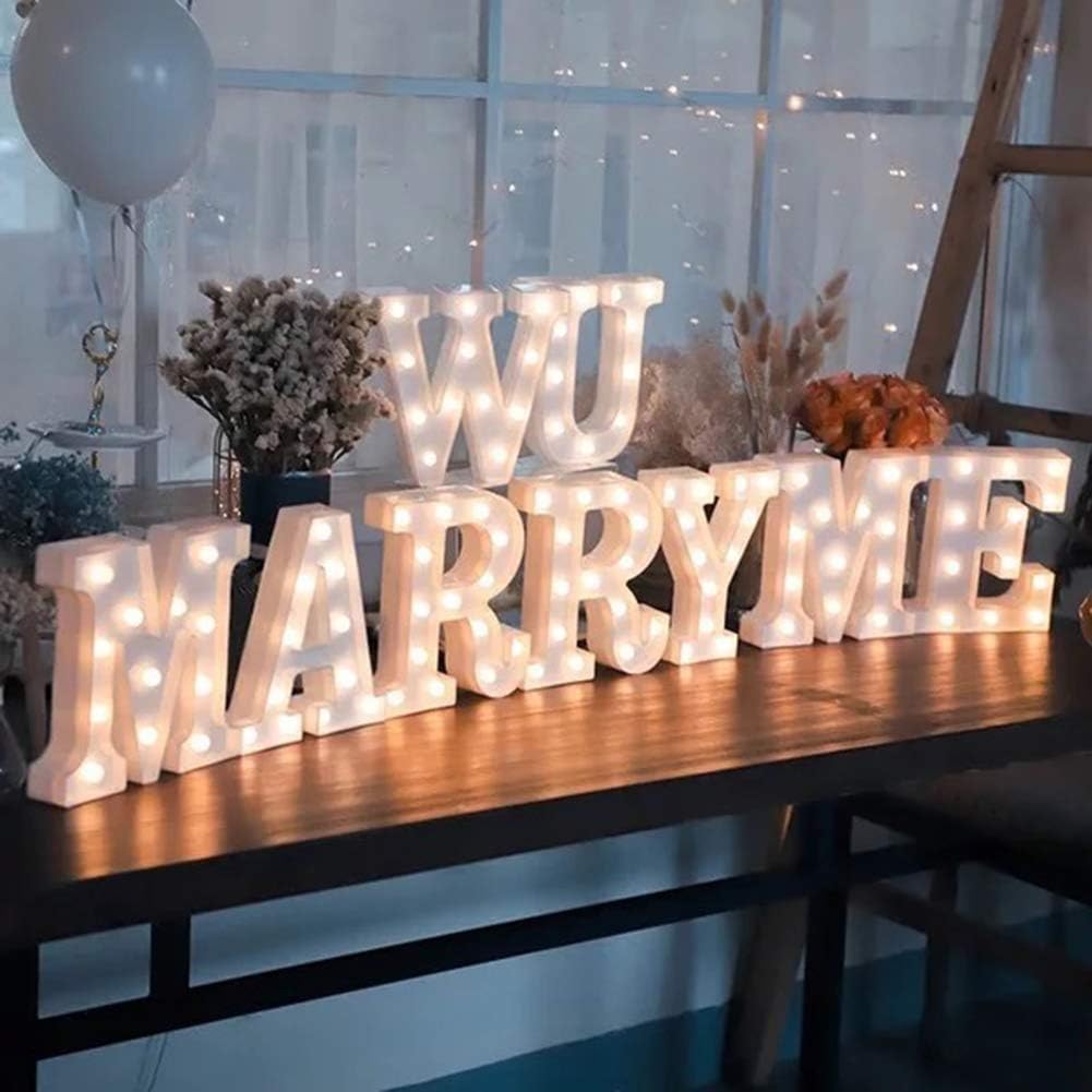 MUMUXI Marquee Light Up Letters | Large Light Up Numbers | Battery Powered and Bright with Every Letter of the Alphabet | For Wedding, Birthday, Party, Celebration, Christmas or Home Decoration (B)