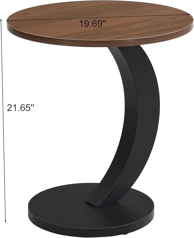Modern Oval Coffee Table Set of 2, Wood Nesting Coffee Tables - Image 9
