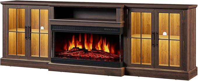 98" Farmhouse TV Stand with 36" Fireplace - Image 7
