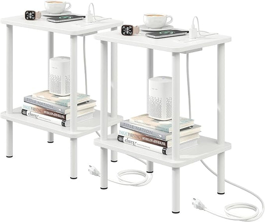 Apicizon 2 Tier End Table Set of 2, Small Side Table by APICIZON
