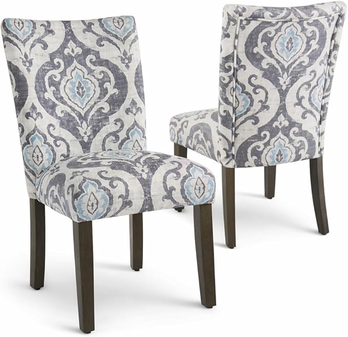 HomePop Parsons Classic Upholstered Accent Dining Chair, Suri Blue by HomePop