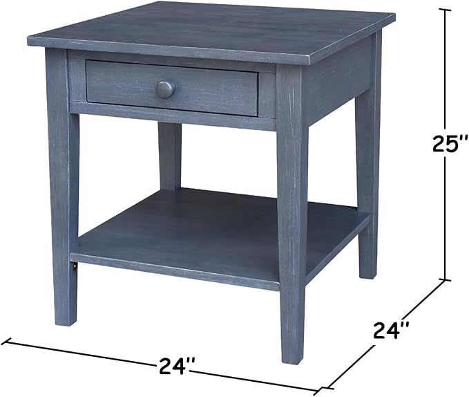 IC INTERNATIONAL CONCEPTS Spencer Gray Wood End Table - Image 3