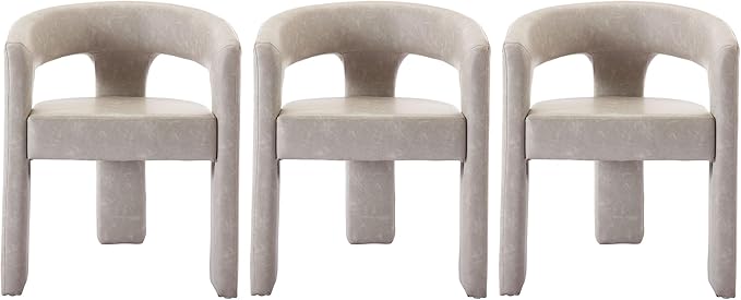 VESCASA Faux Leather Barrel Dining Chair by VESCASA